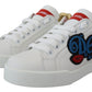 Dolce & Gabbana White Portofino Logo Classic Sneakers Shoes