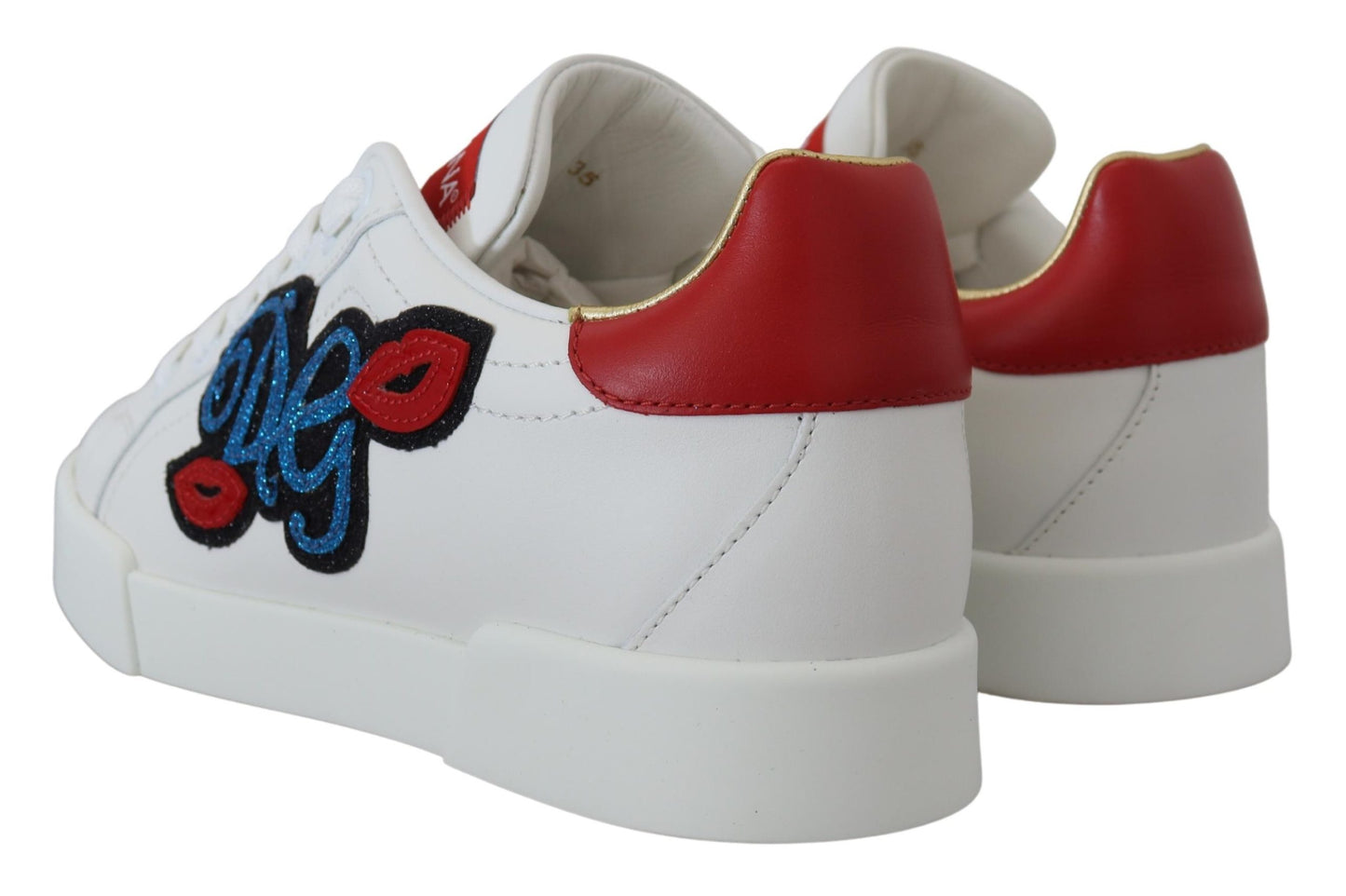 Dolce & Gabbana White Portofino Logo Classic Sneakers Shoes