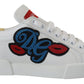 Dolce & Gabbana White Portofino Logo Classic Sneakers Shoes