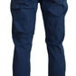 Neil Barrett Blue Cotton Stretch Men Casual Denim Jeans