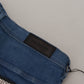 Neil Barrett Blue Cotton Stretch Men Casual Denim Jeans