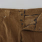 Ermanno Scervino Brown Cotton Corduroy Cargo Pants