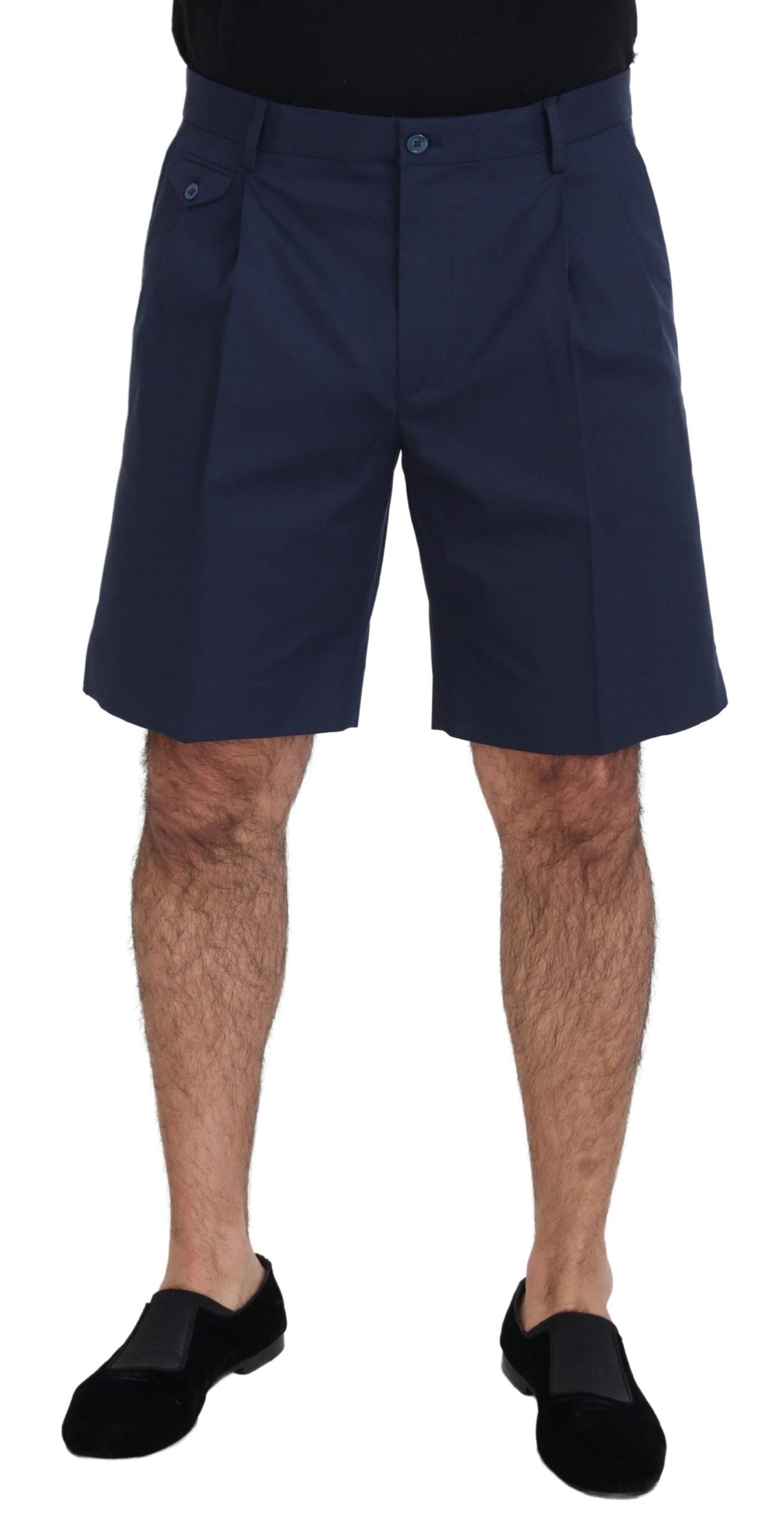 Dolce & Gabbana Blue Chinos Cotton Stretch Casual Shorts