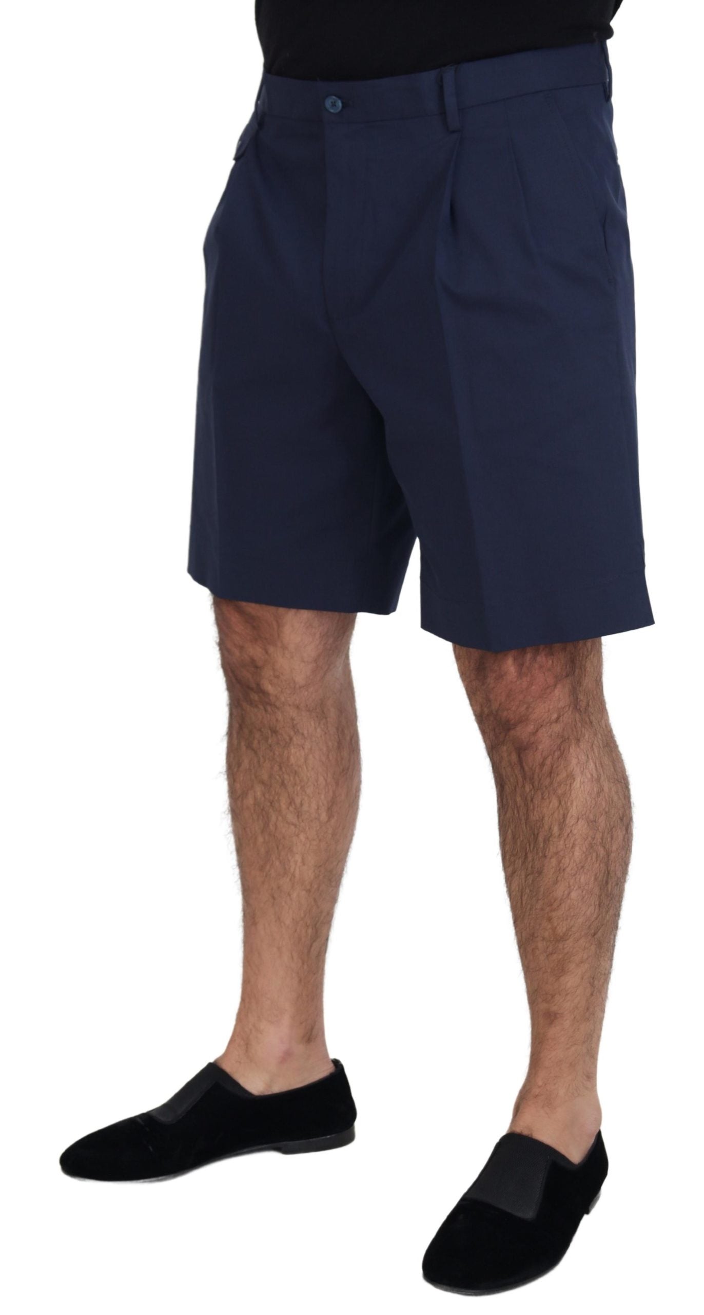 Dolce & Gabbana Blue Chinos Cotton Stretch Casual Shorts