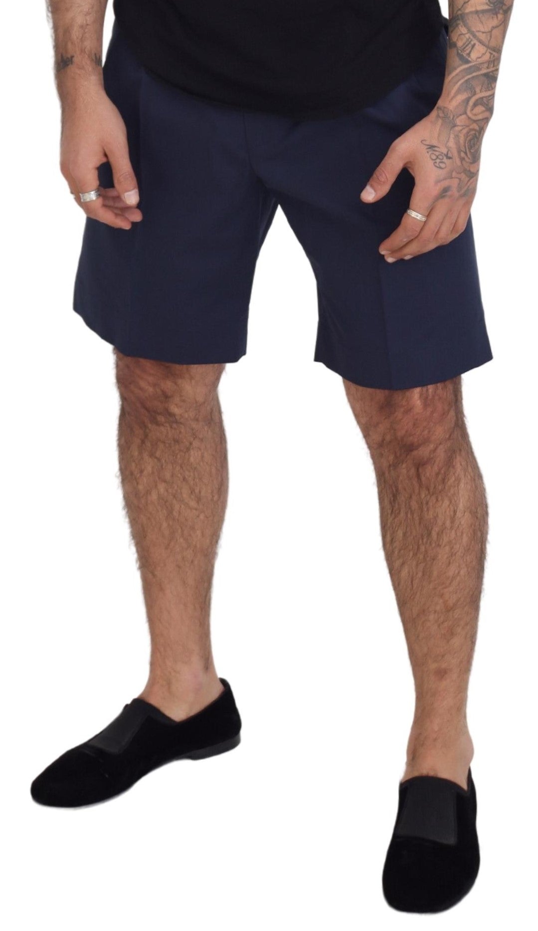 Dolce & Gabbana Blue Chinos Cotton Stretch Casual Shorts