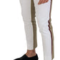 Dolce & Gabbana White Brown Slim Fit Chino Pants