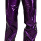 Dolce & Gabbana Purple Shining Men Casual Pants