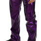 Dolce & Gabbana Purple Shining Men Casual Pants