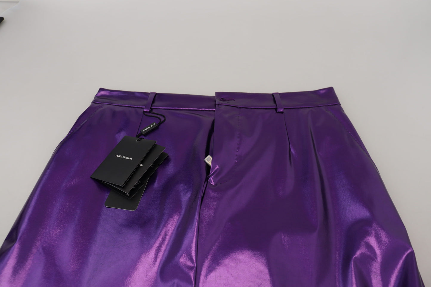 Dolce & Gabbana Purple Shining Men Casual Pants