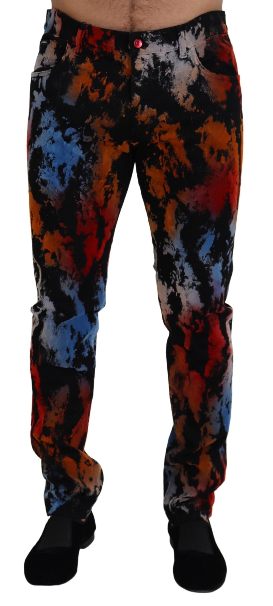 Dolce & Gabbana Multicolor Cotton Tie Dye Skinny Denim Jeans