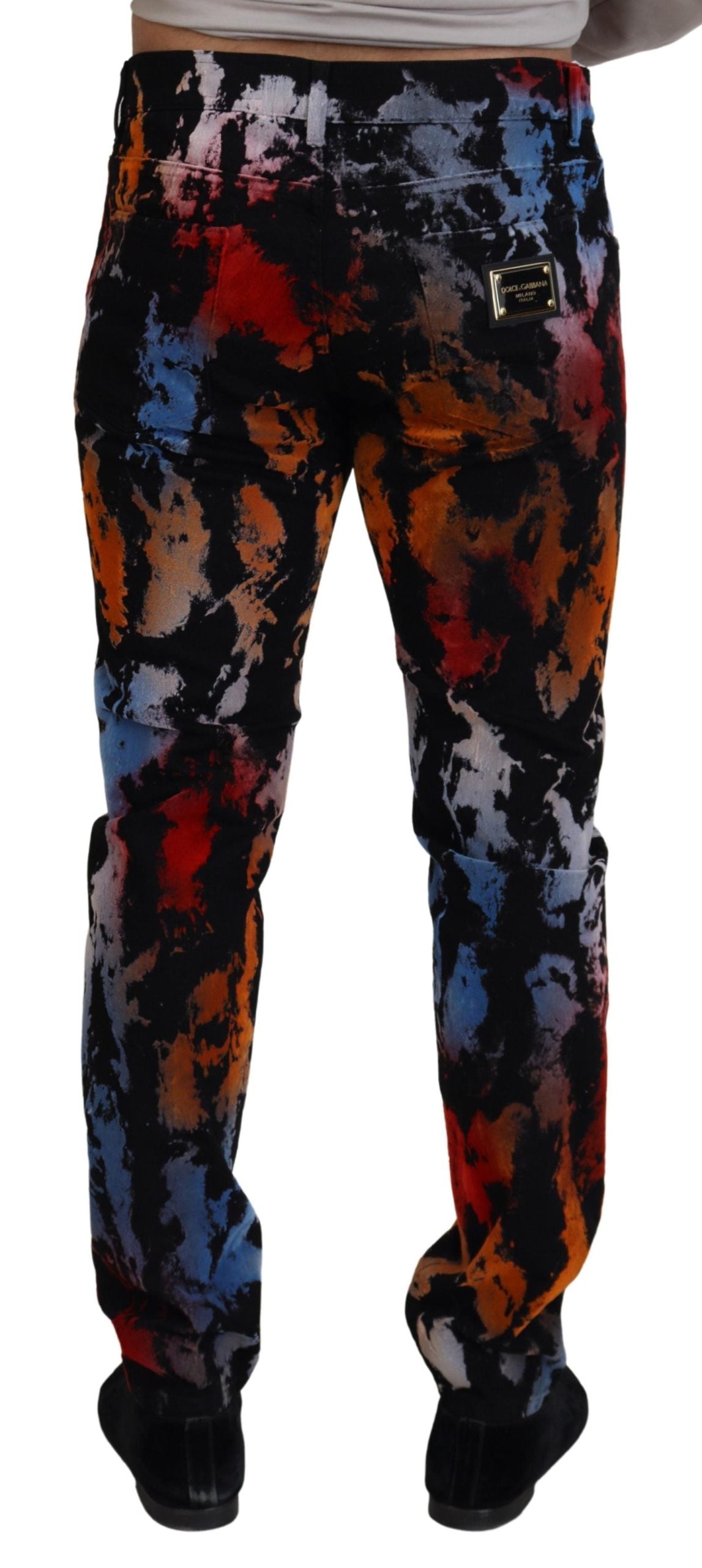 Dolce & Gabbana Multicolor Cotton Tie Dye Skinny Denim Jeans