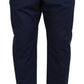 Dolce & Gabbana Blue Cotton Men Cropped Pants