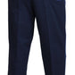 Dolce & Gabbana Blue Cotton Men Cropped Pants