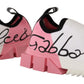 Dolce & Gabbana Pink White Logo Womens Sorrento Sneakers