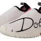 Dolce & Gabbana Pink White Logo Womens Sorrento Sneakers