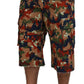 Dolce & Gabbana Multicolor Cotton Camouflaged Cargo Shorts