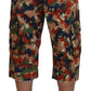 Dolce & Gabbana Multicolor Cotton Camouflaged Cargo Shorts