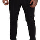 Dolce & Gabbana Black Wool Chino Formal Men Pants