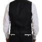 Dolce & Gabbana Black Wool White Silk Slim Fit Suit