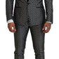 Dolce & Gabbana Black White Silk MARTINI Slim Fit Suit