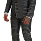 Dolce & Gabbana Black White Silk MARTINI Slim Fit Suit