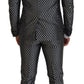 Dolce & Gabbana Black White Silk MARTINI Slim Fit Suit