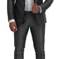 Dolce & Gabbana Black White Silk MARTINI Slim Fit Suit