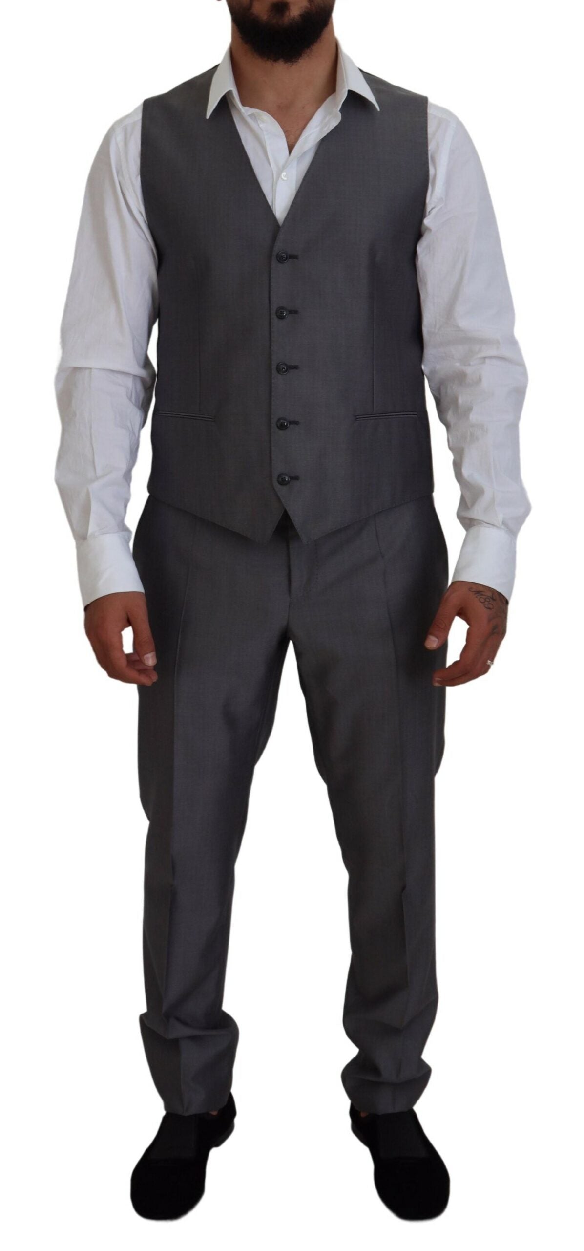 Dolce & Gabbana Gray SICILIA 3 Piece Slim Fit Suit