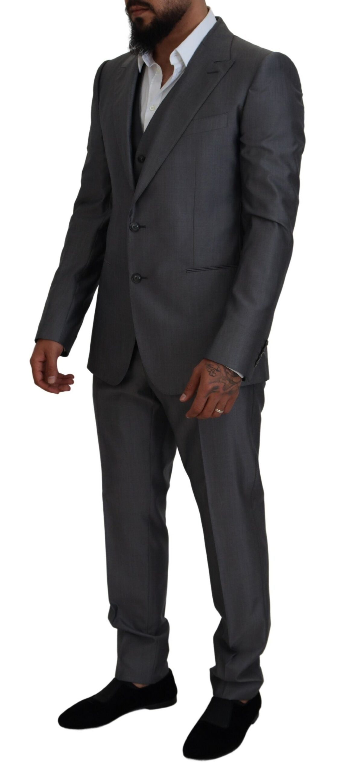 Dolce & Gabbana Gray SICILIA 3 Piece Slim Fit Suit