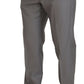 Dolce & Gabbana Silver Wool Silk 3 Piece Slim Fit Suit