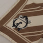 Dolce & Gabbana Brown Stripes DG Logo Square Mens Handkerchief Scarf