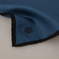 Dolce & Gabbana Black Blue DG Crown Printed Square Handkerchief Scarf