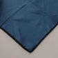 Dolce & Gabbana Black Blue DG Crown Printed Square Handkerchief Scarf