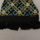 Dolce & Gabbana Multicolor DG Logo Shawl Warm Neck Wrap Fringe Scarf