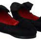 Dolce & Gabbana Black Suede Flat Slip On Ballet Shoes