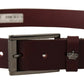 Dolce & Gabbana Brown Leather Silver Metal Crown Buckle Belt