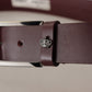 Dolce & Gabbana Brown Leather Silver Metal Crown Buckle Belt