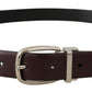 Dolce & Gabbana Solid Brown Leather Silver Metal Belt