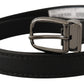 Dolce & Gabbana Black Leather Metal Logo Buckle Belt