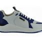 Versace Blue White Calf Leather Sneakers