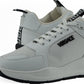 Versace White Calf Leather Sneakers