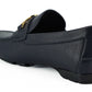 Versace Navy Blue Calf Leather Loafers