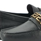 Versace Black Calf Leather Loafers Shoes