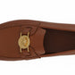 Versace Natural Brown Calf Leather Loafers Shoes