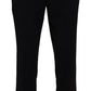 BENCIVENGA Black Cotton Straight Fit Men Formal Pants