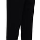 BENCIVENGA Black Cotton Straight Fit Men Formal Pants