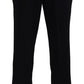 BENCIVENGA Black Cotton Straight Fit Men Formal Pants