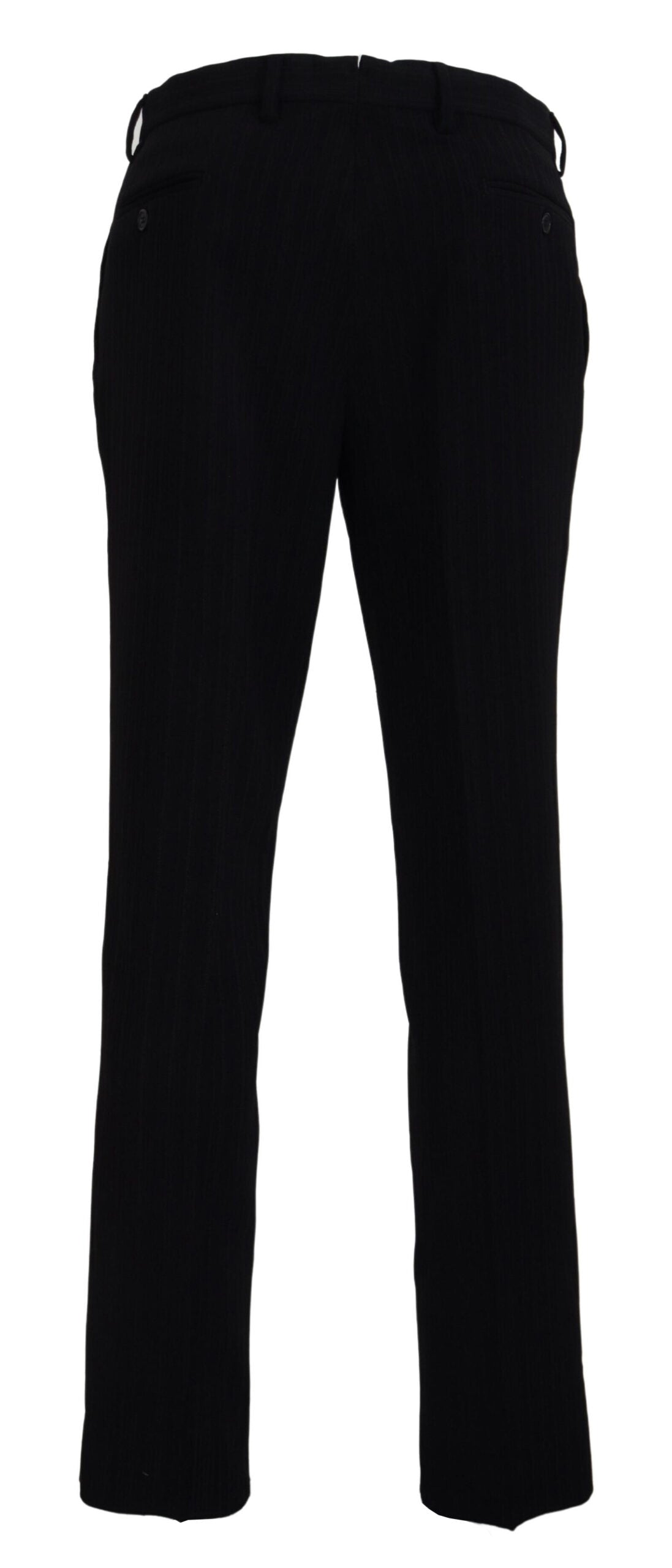 BENCIVENGA Black Cotton Straight Fit Men Formal Pants