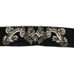 Dolce & Gabbana Black Silk Brass Crystal Embellished Waist Belt