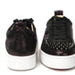 Christian Louboutin Version Black Happy Rui Spikes Flat Suede Sneakers